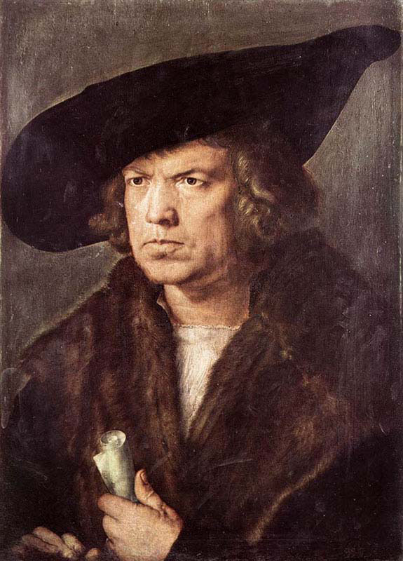 Man with Baret and Scroll